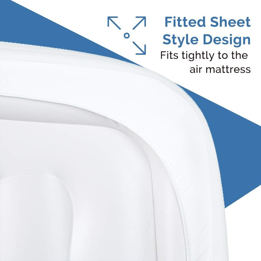 Fitted Sheet for Air Mattress, Easy Inflate, Twin XL, White