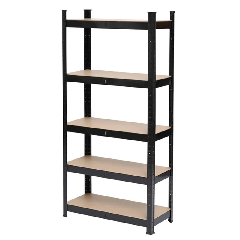 Five-Tier Shelves - Black Sprayed Plastic 150X75X30
