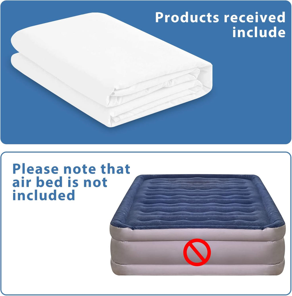 Fitted Sheet for Air Mattress, Easy Inflate, Twin XL, White