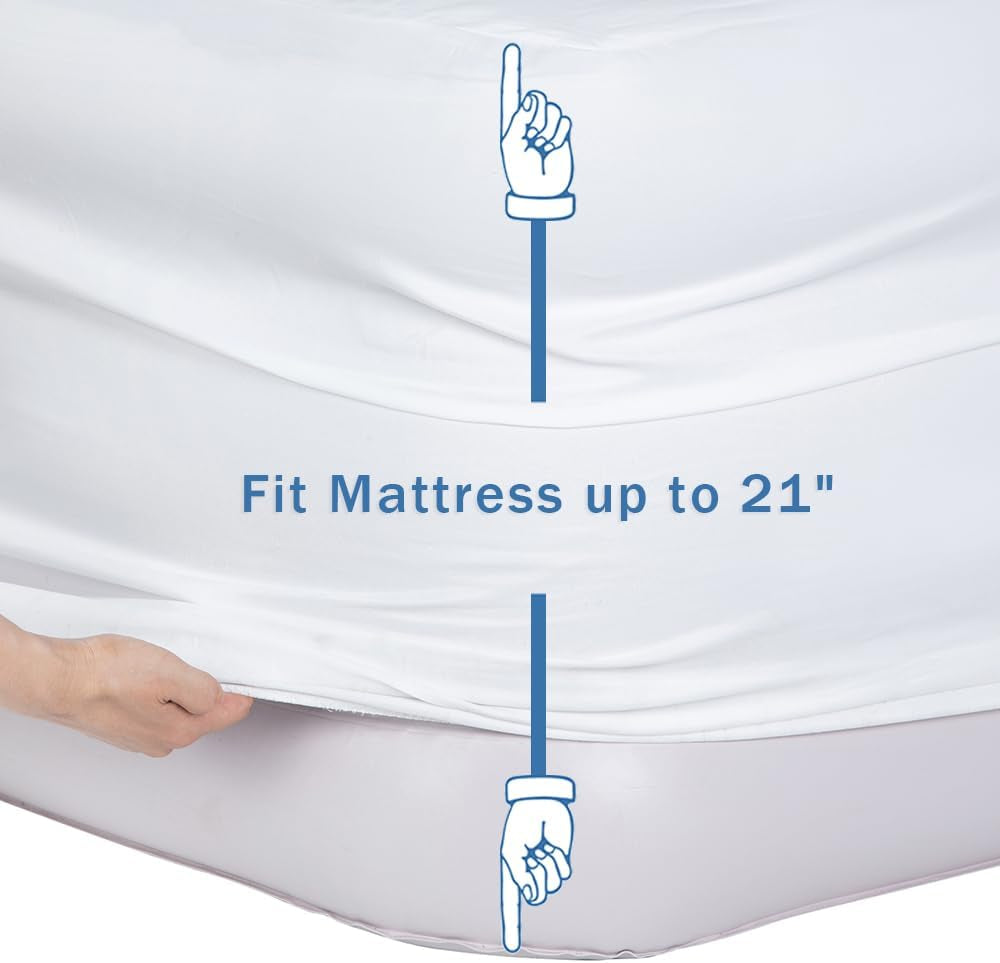 Fitted Sheet for Air Mattress, Easy Inflate, Twin XL, White