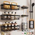 Shower Caddy 6-Pack, Bathroom Organizers and Storage Shelves, Black