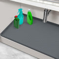 Waterproof under Sink Mat, 28" X 19" Silicone under Sink Mats Gray