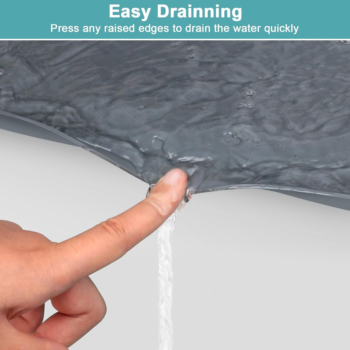 Waterproof under Sink Mat, 28" X 19" Silicone under Sink Mats Gray