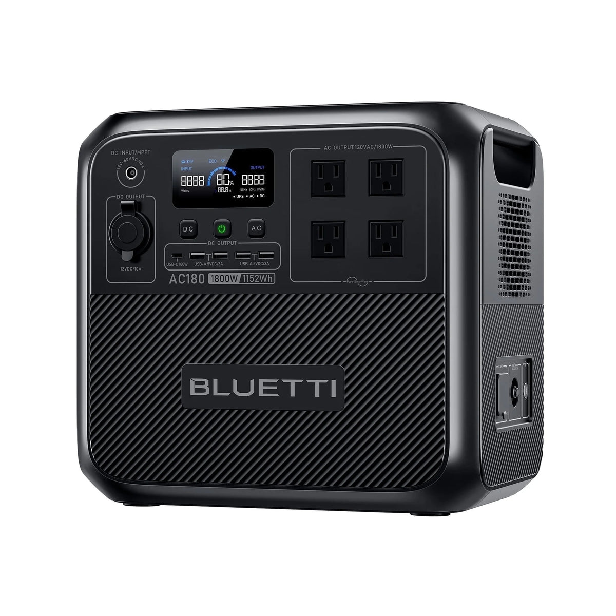 AC180 Solar Generator, 1440W | 1152Wh Lifepo4 Power Station, Portable for Off-Grid, Home, Camping, RV