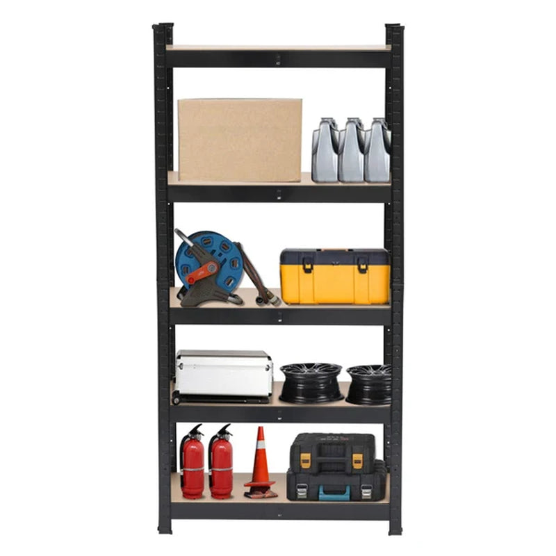 Five-Tier Shelves - Black Sprayed Plastic 150X75X30