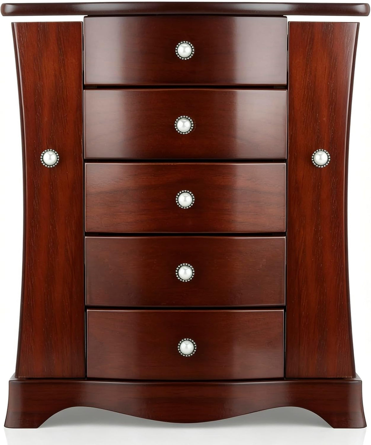 Solid Wood Jewelry Box Brown