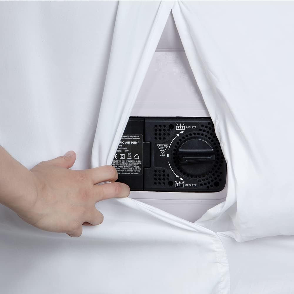 Fitted Sheet for Air Mattress, Easy Inflate, Twin XL, White