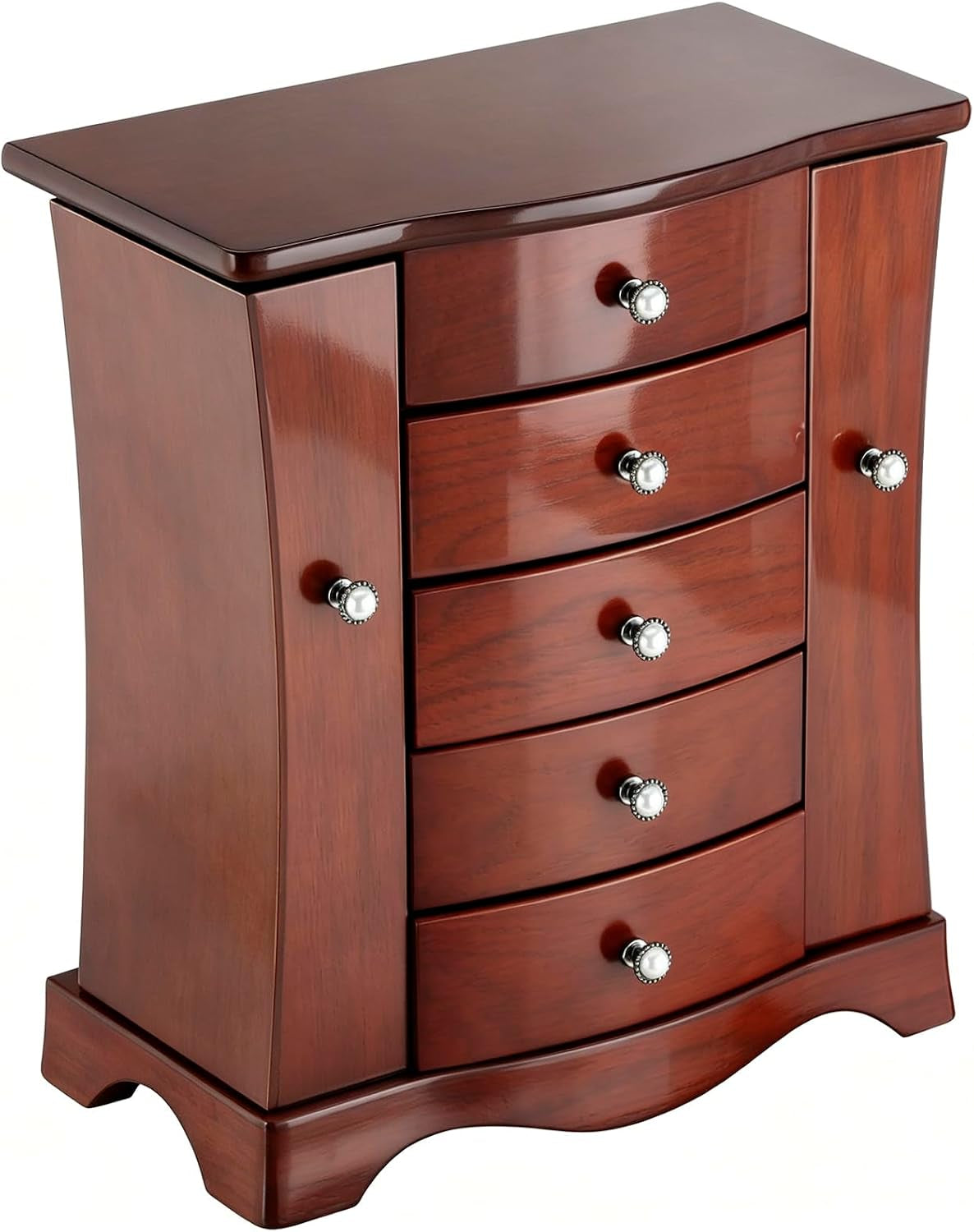 Solid Wood Jewelry Box Brown