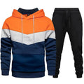 2026 Men's Sportswear Sporty Casual Autumn Fleece Knitted Breathable Hoodie Pants Two-piece Set Leisurewear Seamless Fusing