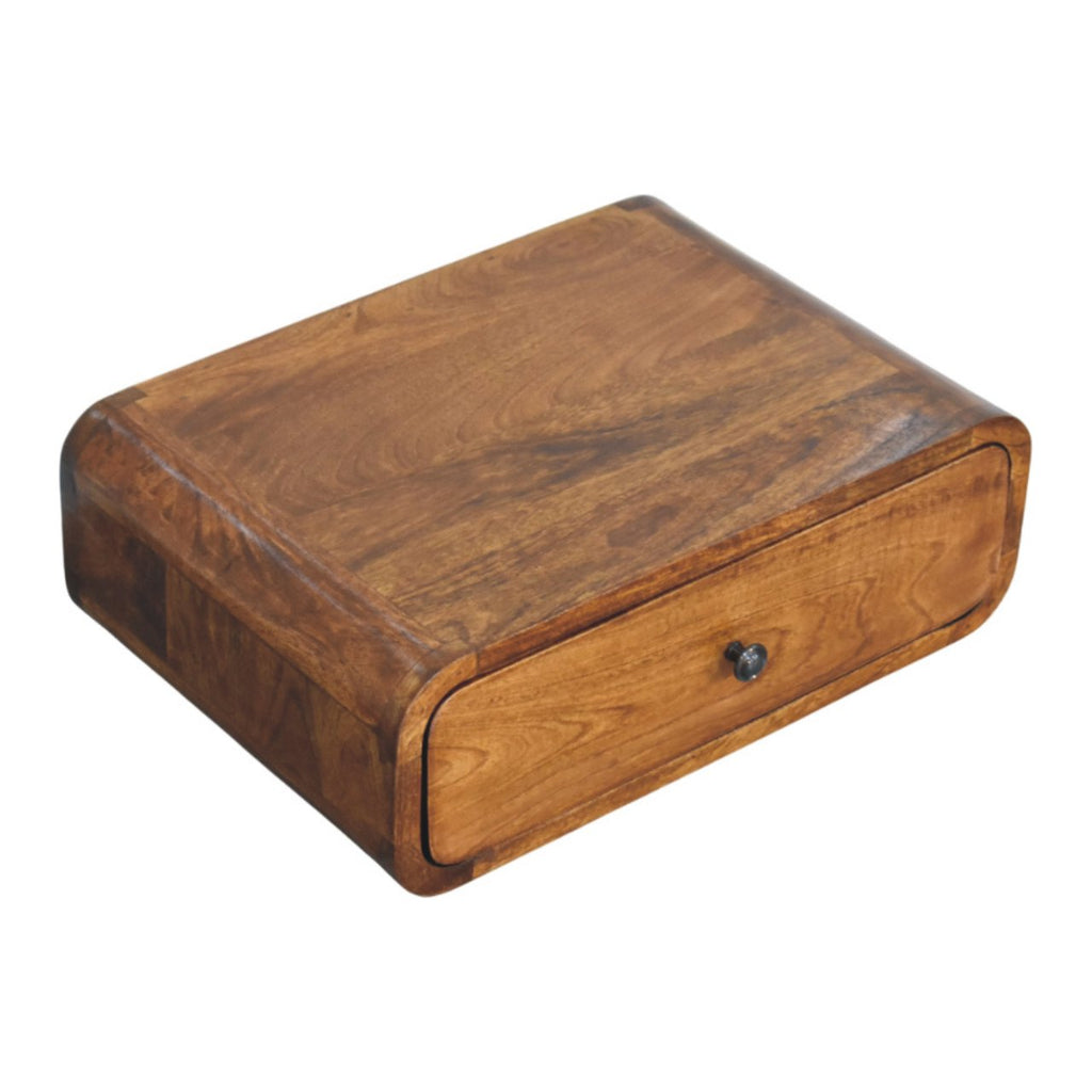 Avora Wall-Mounted Chestnut 1 Drawer Nightstand