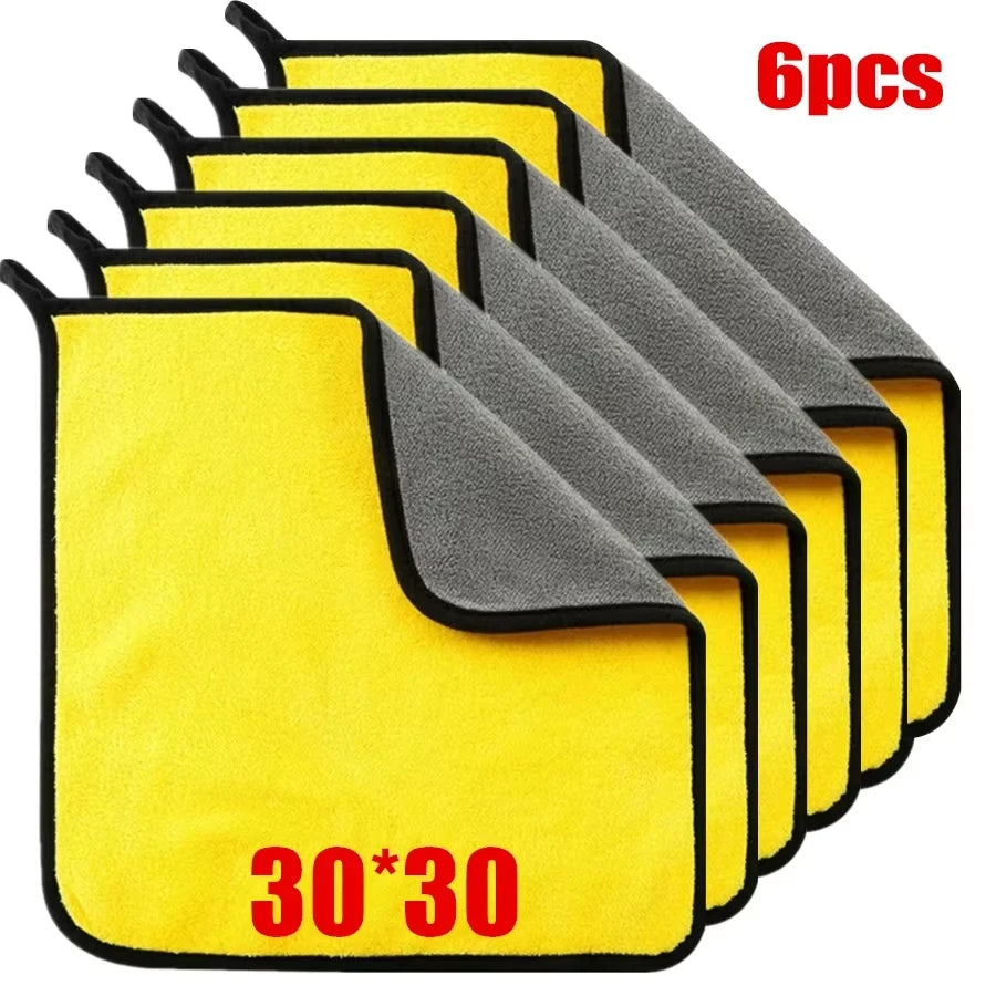 3/5/10Pcs Car Wash Microfiber Towel 30*30CM / 30*60cm Car Cleaning Drying Cloth  Care Cloth Car Wash Towel  Kitchen Towel
