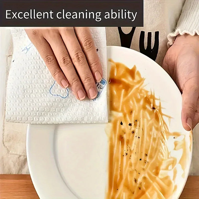 One-time dishcloth water wash dry wet dual-use non-stick oil rags household cleaning rags kitchen towel kichen accessories