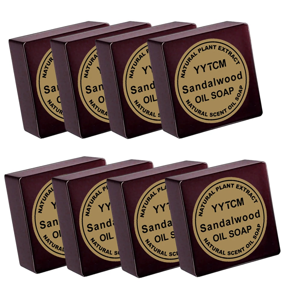 Sandalwood Soap, Men's Fragrance Soap, Long-Lasting Light Fragrance, Bath, Hand-Washing, Face-Washing Soap, Gentle Skin Care, Gift-Giving, Personal Use 65G/Piece