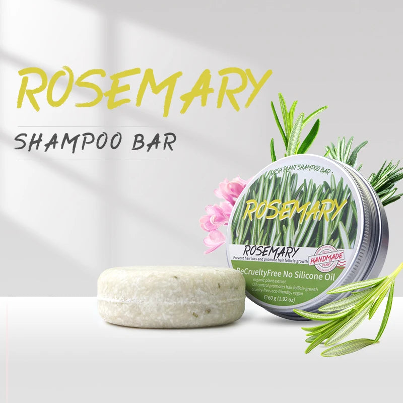 Rosemary Shampoo Soap Without Silicone Oil Plant Shampoo Soap Cleanses the Scalp Nourishes Hair Controls Oil