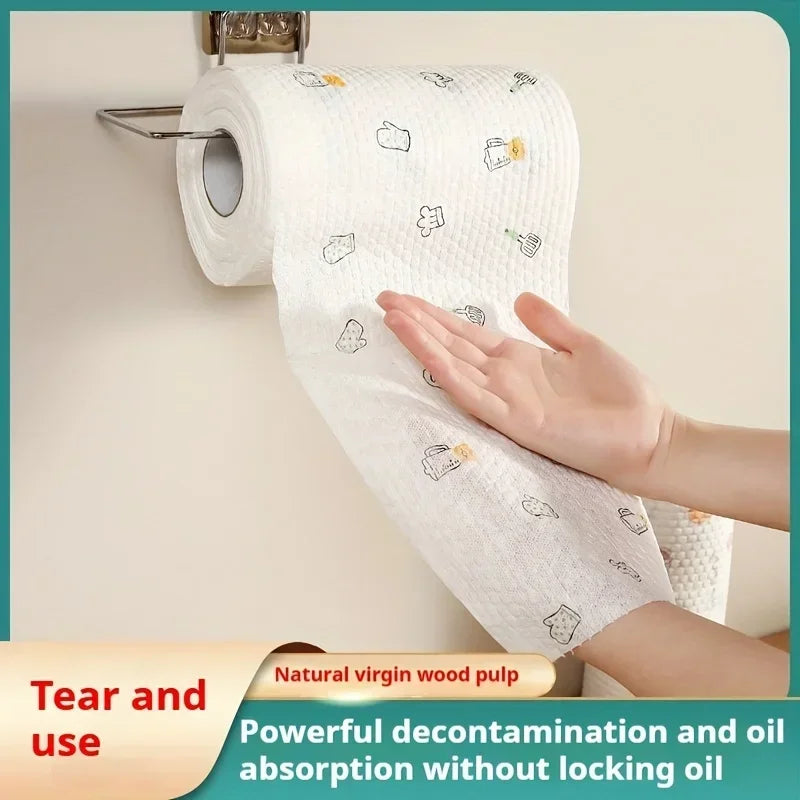 One-time dishcloth water wash dry wet dual-use non-stick oil rags household cleaning rags kitchen towel kichen accessories