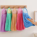 4pcs Small Hand Towels for Kitchen Bathroom Coral Velvet Soft Quick Dry Absorbent Cleaning Cloths Home Sauna Terry Towel