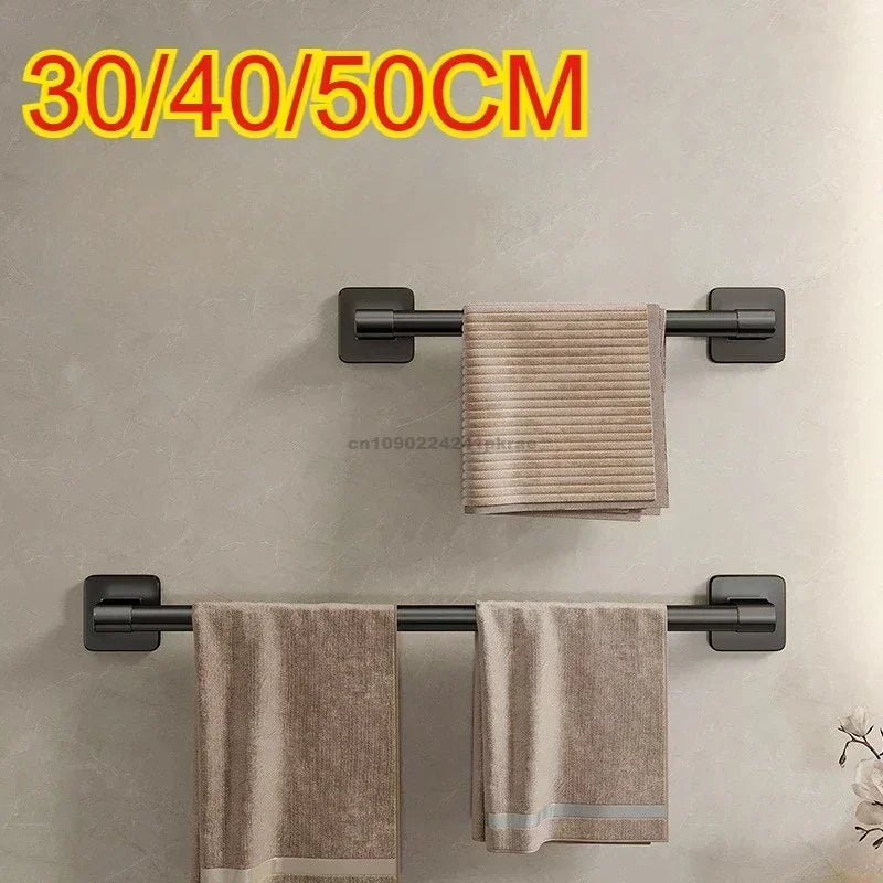 Bathroom Towel Rack Towel Holder Self-adhesive Bathroom Towel Rack Hooks  Bathroom Shelf Without Drilling Towelrack Bathroom