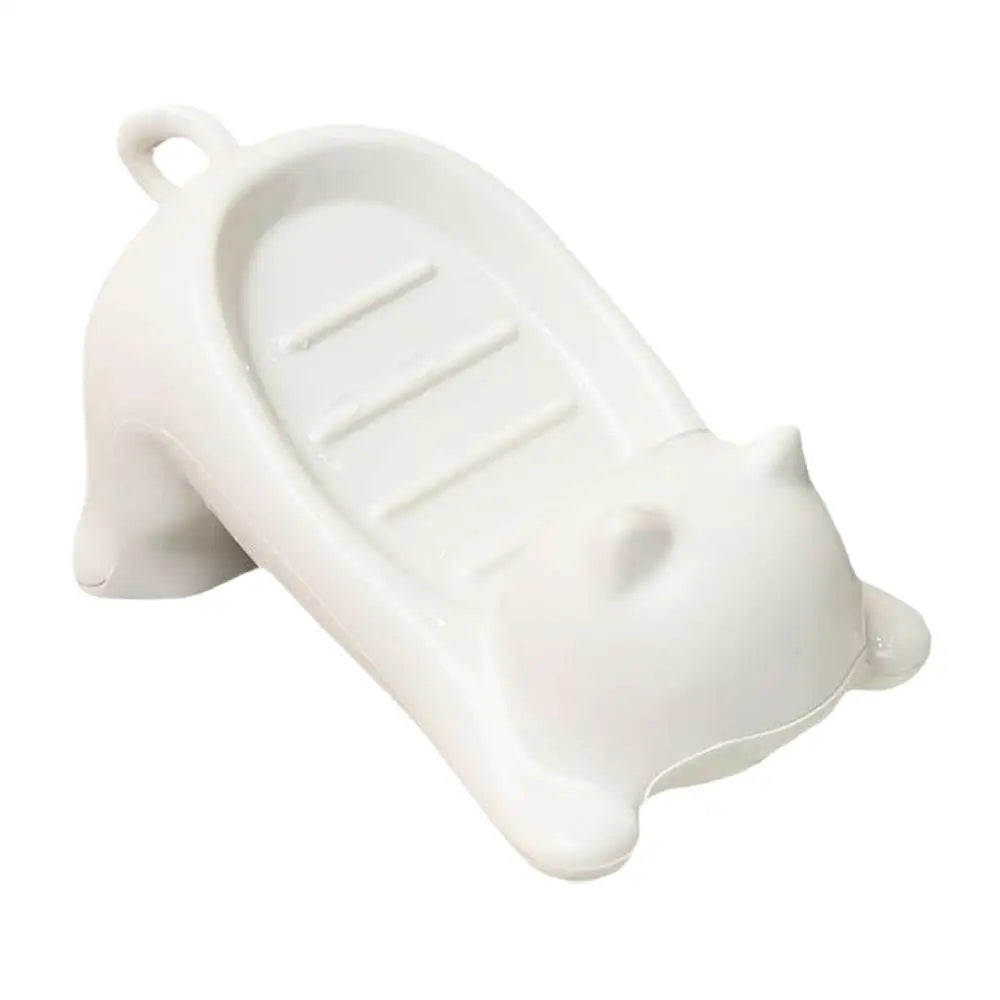 Soap Dish Drainable Sponge Soap Bar Container Cute Cat-shaped Creative Water Drain Soap Tray Washing Sponge Holder For Household