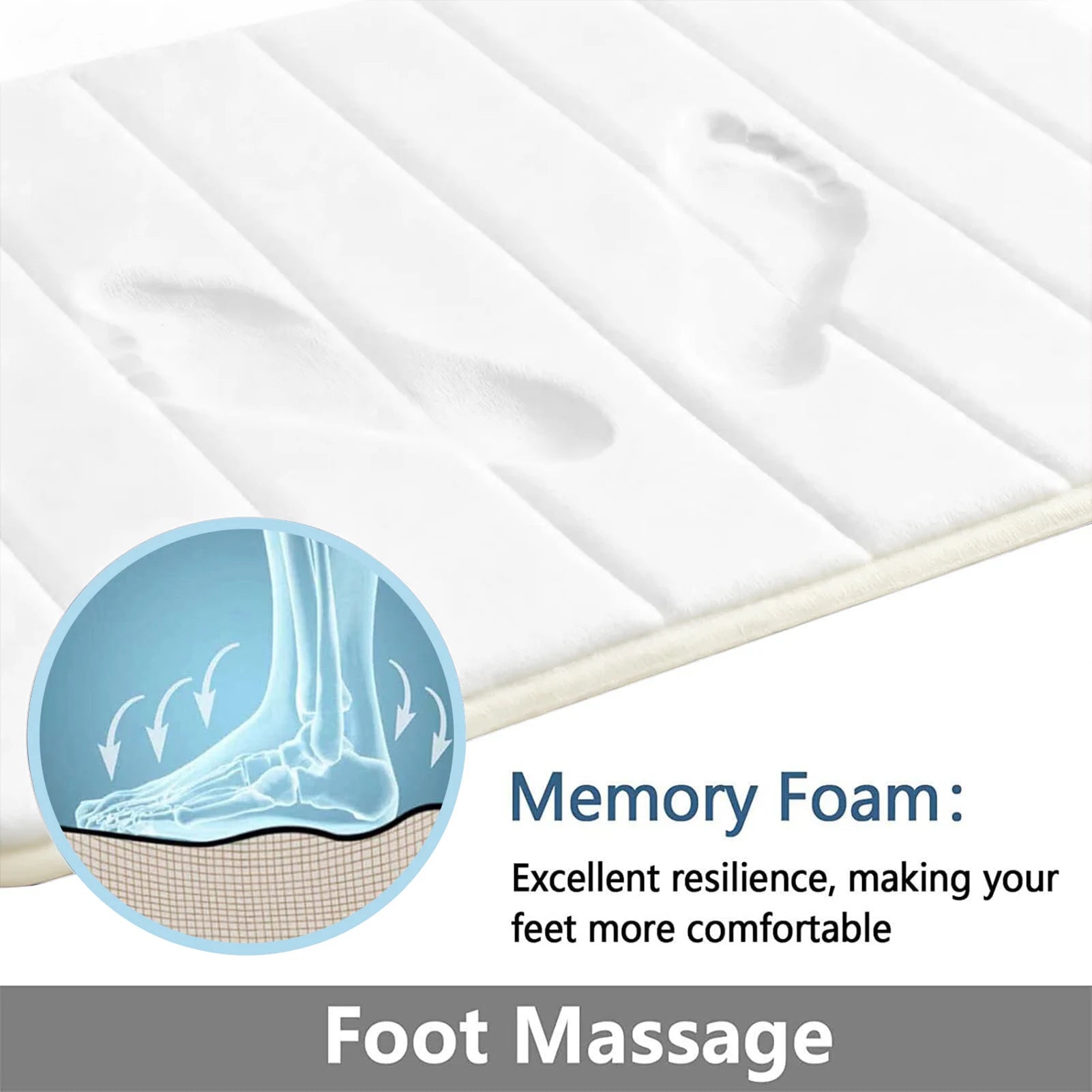Super Absorbent Bath Mat Memory Foam Carpet Non-slip Bathroom Rug Bathtub Side Floor Rugs Shower Room Doormat Toilet Footpad
