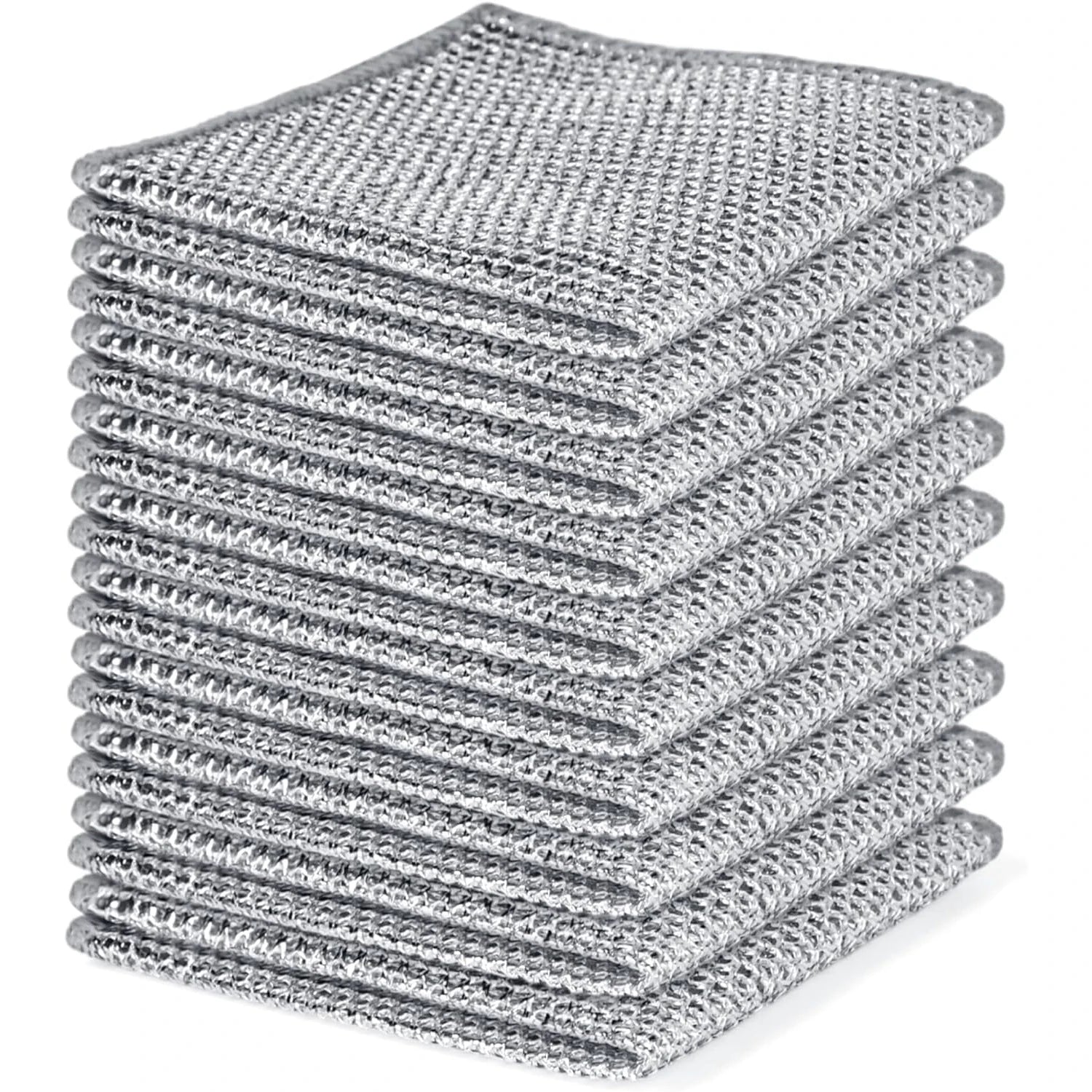 20PCS Wire Dishwashing Rags for Wet and Dry Non-Scratch Steel Wool Scrubber Cleaning Pads Wipes Stainless Miracle Cloths Sponges