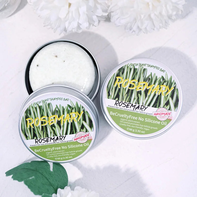 Rosemary Shampoo Soap Without Silicone Oil Plant Shampoo Soap Cleanses the Scalp Nourishes Hair Controls Oil