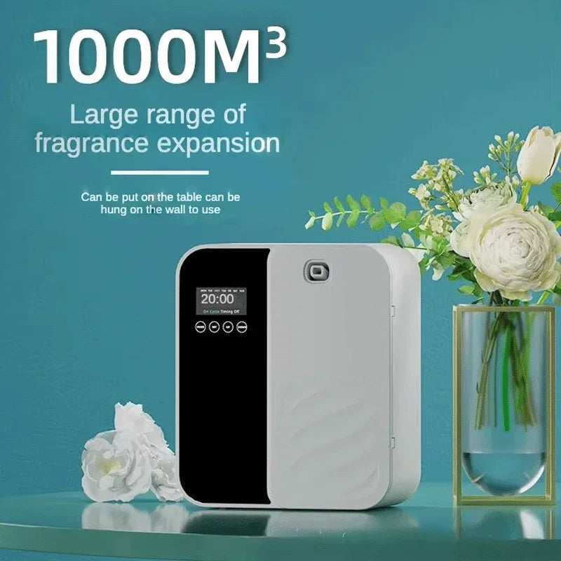 Aroma Diffuser Machine Wall Mounted Waterless Diffuser for Large Room Bluetooth Essential Oil Diffuser Electric Smell for Home