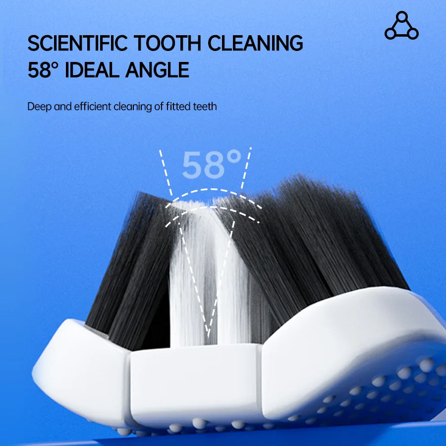 3D Manual Toothbrush 6pcs Three sided U-shaped Soft Toothbrush for Comprehensive Oral Cleaning for Adults, Men and Women, Coup