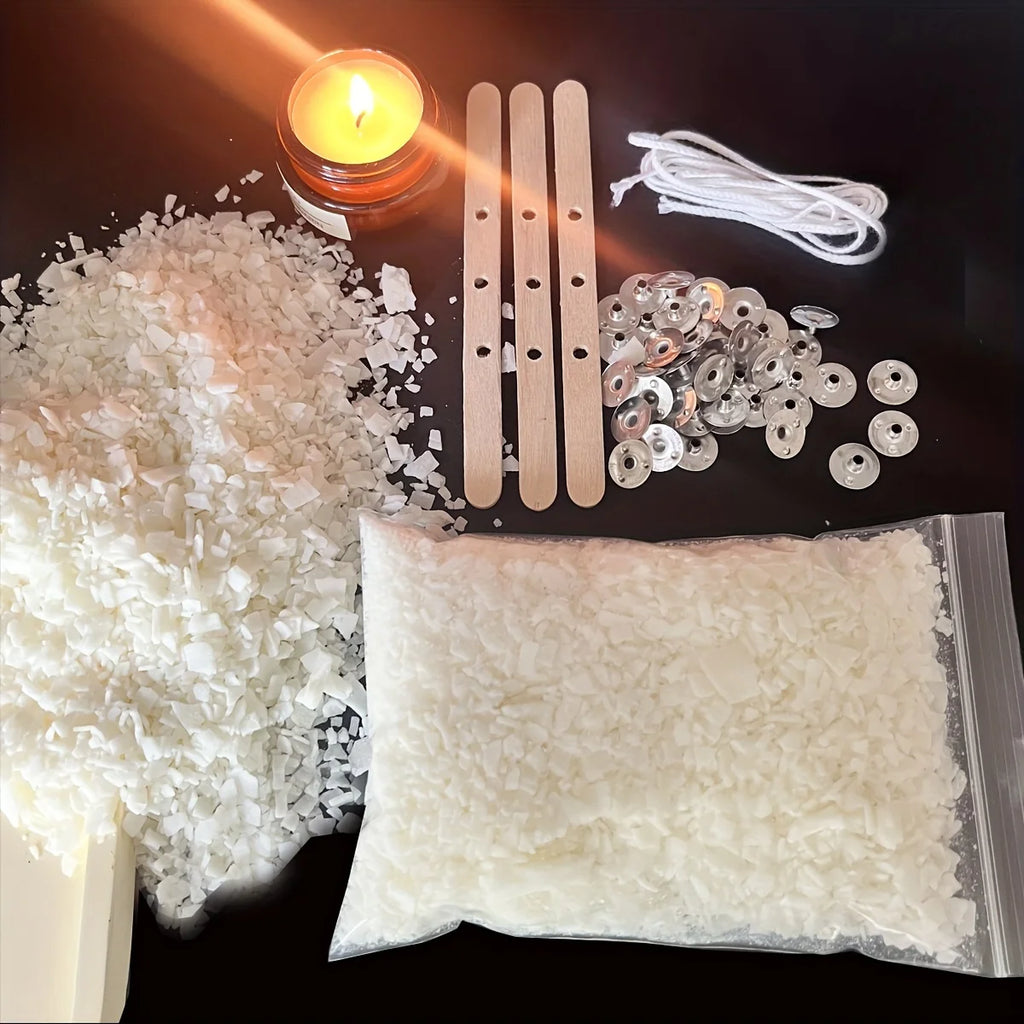 Candle Making Kits 100G Soy Wax DIY Candle Making Scented Candle Material Smokeless Candle Metal Wick Candle Holders Making
