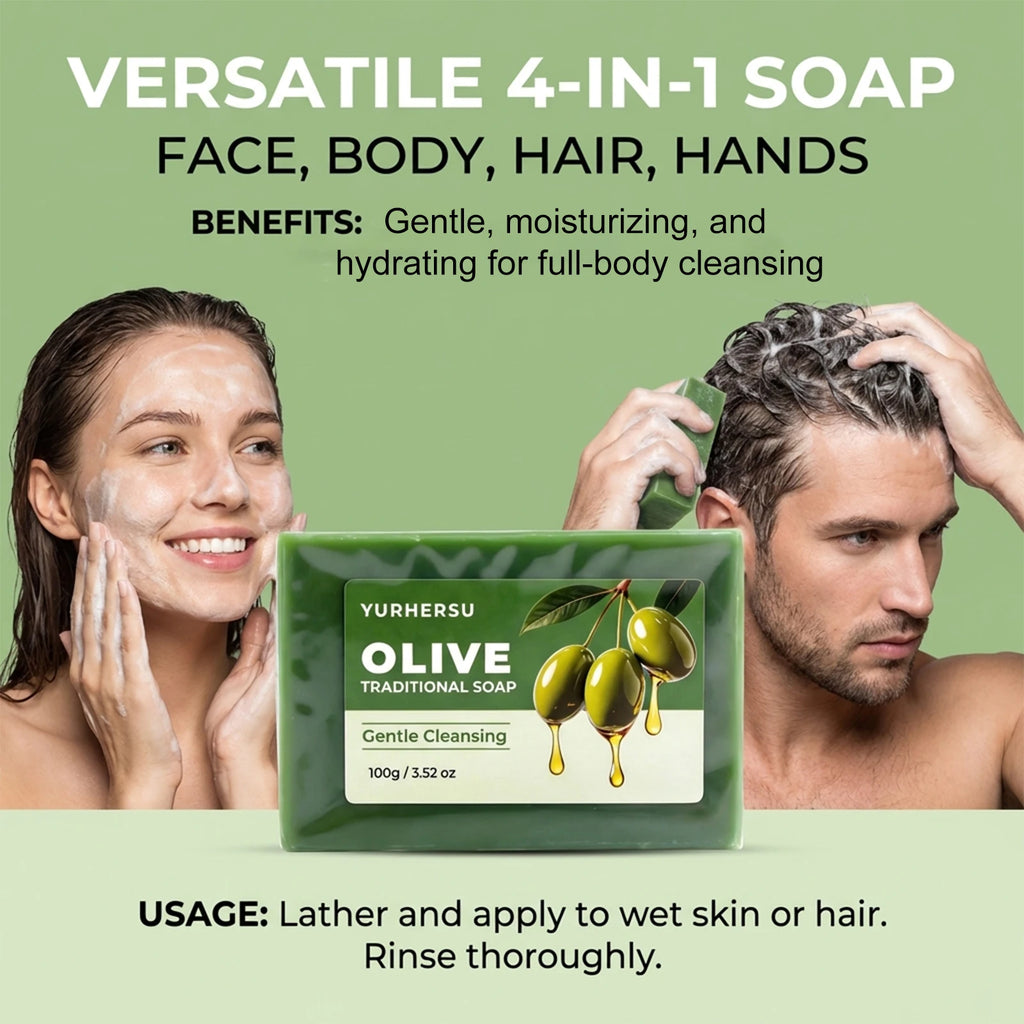 Handmade Olive Oil Soap Nourishing Moisturizing Soap Bar For Face Body  Hair