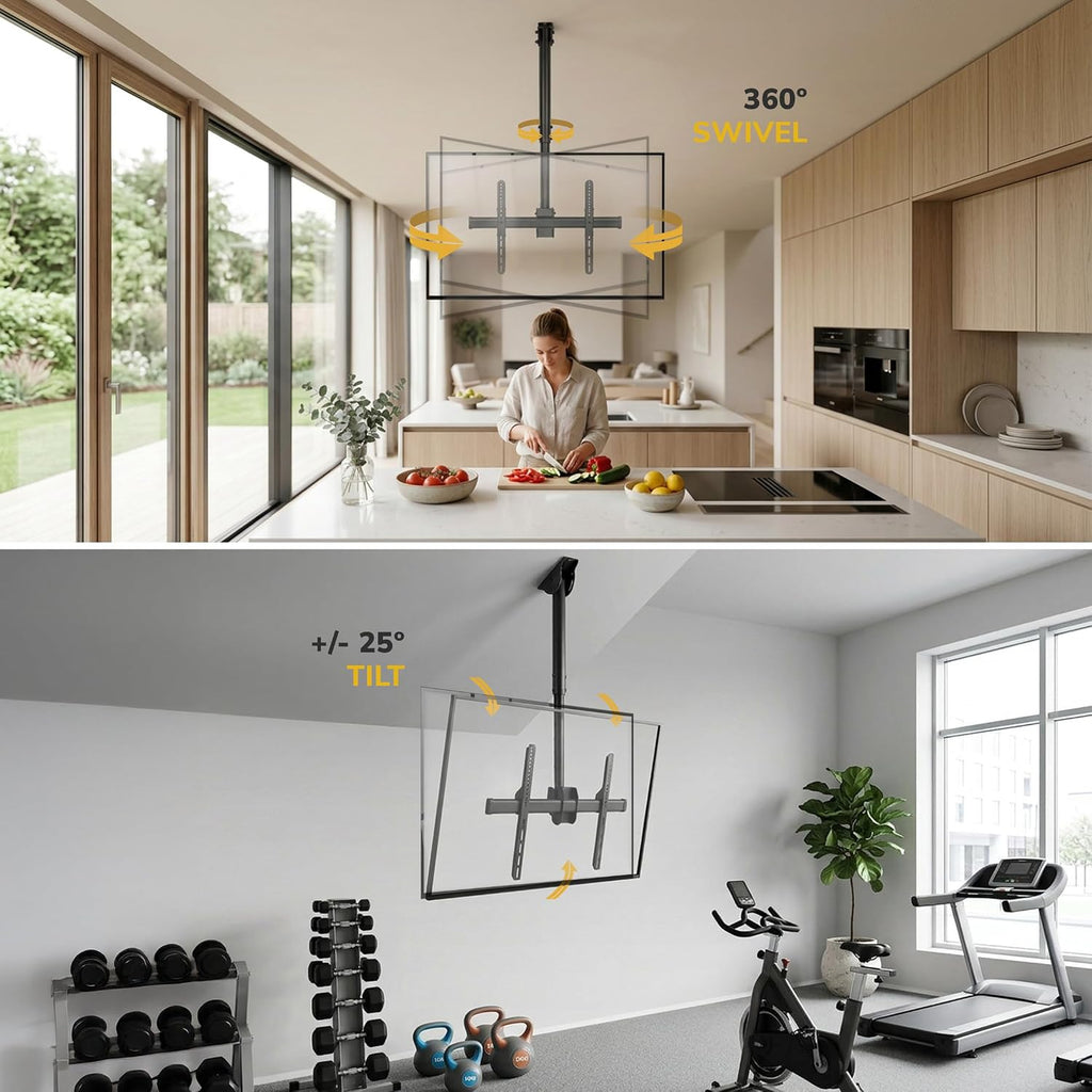 TV Ceiling Mount, 32-75", 110 Lbs, MI-509B