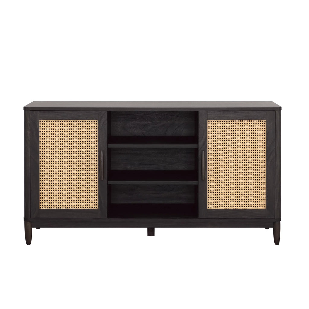 Springwood Cane TV Stand for Tvs up to 65 In, Charcoal