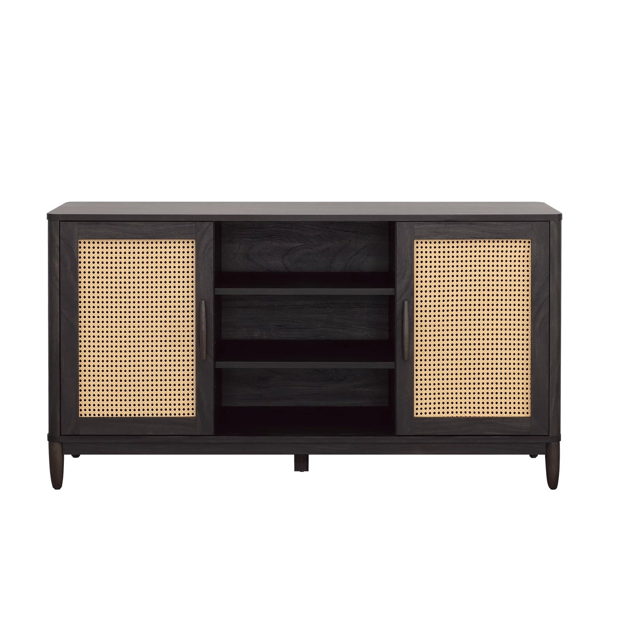 Springwood Cane TV Stand for Tvs up to 65 In, Charcoal