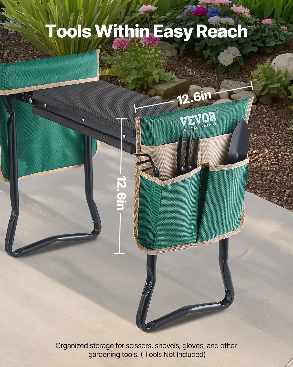 Garden Kneeler and Seat EVA Pad Folding Garden Stool Heavy Duty Garden Bench