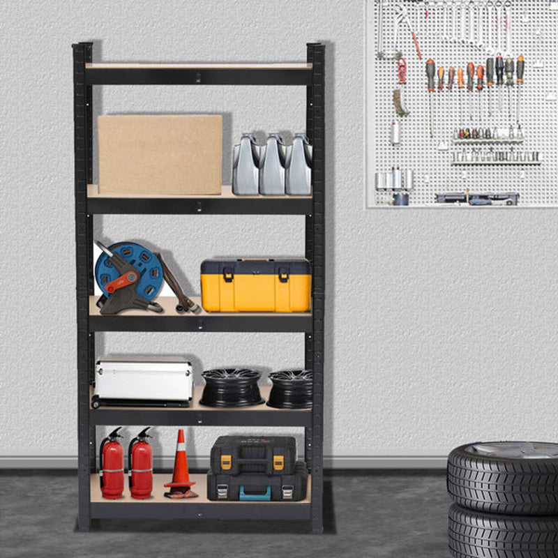 Five-Tier Shelves - Black Sprayed Plastic 150X75X30