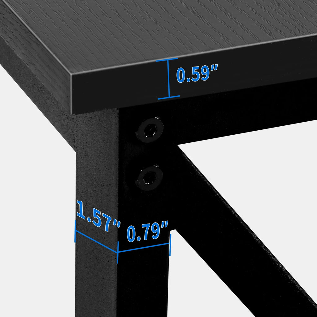 L Shaped Desk with LED Light & Power Outlets, 55 Inch Reversible Corner Desk with File Cabinet & Storage Shelves, Computer Desk Office Desk Writing Desk for Home Office, Black